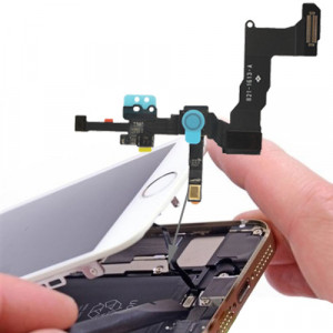 iPartsBuy Original 2 en 1 caméra frontale + capteur câble Flex pour iPhone 5S SI0004969-20