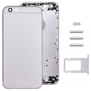 iPartsBuy Couvercle de boîtier complet pour iPhone 6, y compris la couverture arrière et le plateau de la carte et le bouton de contrôle du volume et le bouton d'alimentation et la touche du vibreur (en argent) SI068S1011-20