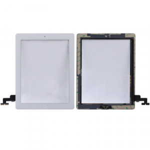 Panneau tactile (bouton du contrôleur + bouton de la touche d'accueil, câble flexible de membrane PCB + adhésif d'installation de l'écran tactile) pour iPad 2 / A1395 / A1396 / A1397 (blanc) SH758W615-20