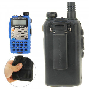 Housse en silicone Pure Color pour talkies-walkies série UV-5R (Noir) SH696B419-20