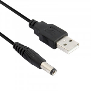 Câble d'alimentation USB mâle vers DC 5,5 x 2,1 mm, Longueur: 60 cm SU0002638-20