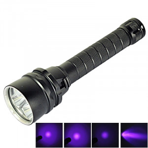Lampe de poche plongée CREE XPE 15W, lumière UV violet 5000 LM, profondeur de plongée: 150m (noir) SH0311282-20