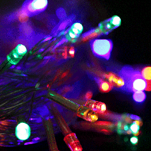 Corde 100 LED RGB imperméable à l'eau avec contrôleur, clignotant / Effet de fuite / Chasing, Longueur: 10m, AC 220V, EU Plug SC125575-20