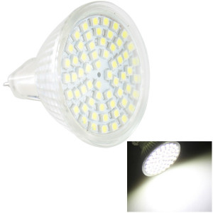 Ampoule de projecteur de projecteur de MR16 4.5W LED, 60 LED 3528 SMD, lumière blanche, CA 220V SH020W1964-20