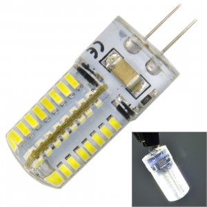 G4 4W 200LM Silicone ampoule de maïs, 64 LED SMD 3014, lumière blanche, AC 220V SH505W1534-20