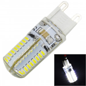 G9 4W 210LM Silicone ampoule de maïs, 64 LED SMD 3014, lumière blanche, AC 220V SH507W628-20