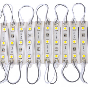Bande lumineuse de module, 20x 3 LED chaude lumière blanche 5050 SMD LED, DC 12V SH43141486-20