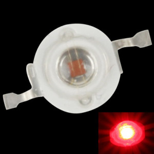 Ampoule rouge de la puissance élevée LED 1W, pour la lampe-torche, flux lumineux: 30-35lm, angle de visualisation de 140 degrés SH016R1106-20