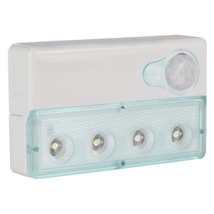 Détecteur de mouvement infrarouge PIR Auto Sensor Light, Mini port USB, 4 LED, lumière blanche, distance sensible: 3 m (bleu bébé) SH61741197-20