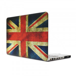 Rétro UK Flag Pattern givré en plastique dur étui de protection pour Macbook Pro 13,3 pouces SH023C516-20