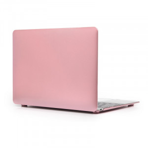 Metal Texture Series Hard Shell étui de protection en plastique pour Macbook 12 pouces (rose) SH028F187-20
