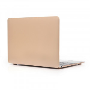 Metal Texture Series Hard Shell étui de protection en plastique pour Macbook 12 pouces (or) SH028J700-20