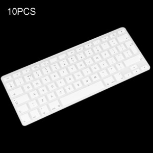 10 PCS Silicone Soft style européen clavier anglais couverture peau de protection pour MacBook Pro 13,3 pouces / 15,4 pouces / 17,3 pouces (blanc) SH01111071-20