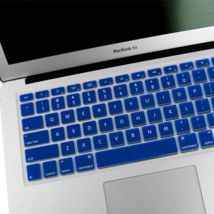 ENKAY Soft Silicone Clavier Protecteur Housse pour MacBook Air 13,3 pouces & Macbook Pro avec Retina Display 13,3 pouces & 15,4 pouces (Version US) / A1398 / A1425 / A1369 / A1466 / A1502 (Bleu) SH00BE1869-20