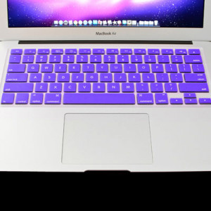 ENKAY pour MacBook Air 11.6 pouces (Version US) / A1370 / A1465 coloré Silicon Soft clavier protecteur peau de couverture (violet) SH915P1380-20