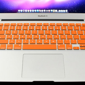 ENKAY pour MacBook Air 11.6 pouces (Version US) / A1370 / A1465 Coloré Silicon Soft Clavier Protecteur Peau de Couverture (Orange) SH15RG266-20