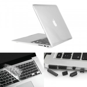 ENKAY pour Macbook Air 11,6 pouces (version US) / A1370 / A1465 Hat-Prince 3 en 1 cristal dur coque de protection en plastique avec clavier de protection et bouchon de poussière de port (blanc) SE901T1735-20