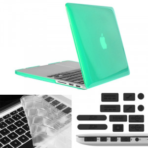 ENKAY pour Macbook Pro Retina 13,3 pouces (version US) / A1425 / A1502 Hat-Prince 3 en 1 coque de protection en plastique dur avec protection de clavier et prise de poussière de port (vert) SE904G1083-20