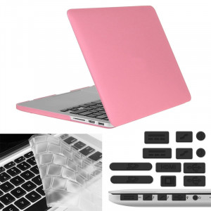 ENKAY pour Macbook Pro Retina 15,4 pouces (version US) / A1398 Hat-Prince 3 en 1 Coque de protection en plastique dur avec protection de clavier et prise de poussière de port (rose) SE910F1700-20