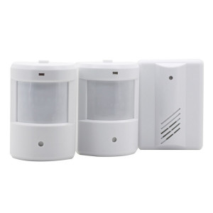 1 à 2 capteurs infrarouges PIR Détecteur d'alarme de sonnette sans fil pour la maison / bureau SH00241727-20