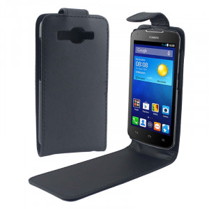 Étui en cuir de bouton magnétique de secousse verticale pour Huawei Ascend Y520 SH025972-20
