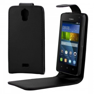Etui en cuir Nappa Texture Flip Magnétique Snap magnétique pour Huawei Y360 (Noir) SH660B1268-20