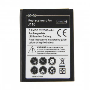 Pour batterie rechargeable Li-ion Galaxy J1 Ace / J110 2500mAh (Noir) SH367B1852-20