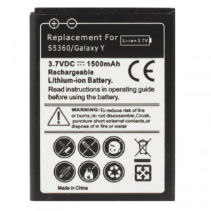 1500mAh Batterie de remplacement pour Galaxy Y / S5360 SH04441088-20