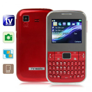 C3222 Mobile Phone, Network: 2G, Analog TV (PAL/NTSC), QWERTY Keyboard, Bluetooth FM, Dual SIM, Dual Band(Red) SH344R992-20