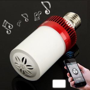 E27 4.5W Blanc 24 LED Bluetooth Haut-parleur / Lampes à économie d'énergie (rouge) SH692R1136-20