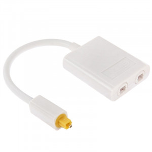 Diviseur audio numérique fibre optique Toslink 1 à 2 câble adaptateur pour lecteur DVD (blanc) SH085W462-20