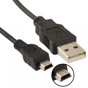 Câble USB 2.0 AM à Mini 5 broches USB, Longueur: 1.5m (Noir) SC1162603-20