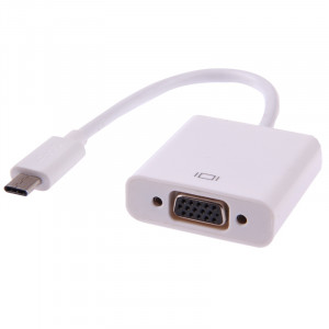 Câble adaptateur multi-affichage USB-C / Type-C 3.1 vers VGA, pour Macbook 12 pouces / Chromebook Pixel 2015 (blanc) SH02771348-20