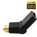 Adaptateur HDMI 19 broches mâle vers HDMI 19 broches femelle (180 degrés) (plaqué or) (noir) SH0333269-20