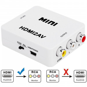 VK-126 MINI Adaptateur Convertisseur Audio HDMI vers CVBS / L + R (Détartreur) (Blanc) SH0399162-20