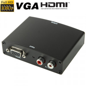 Adaptateur VGA vers HDMI Full HD 1080P, Version 1.3 Standard HDMI (Noir) SH0432744-20