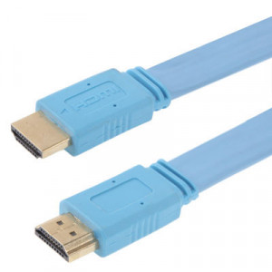 1.4 Version Câble plaqué or HDMI à HDMI 19 broches, Support Ethernet, 3D, 1080P, TV HD / Vidéo / Audio, etc., Longueur: 0,5 m (Bleu) SH62BE1337-20