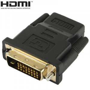Adaptateur femelle DVI-D 24 + 1 broches mâle vers HDMI 19 broches pour moniteur / HDTV SH04741744-20