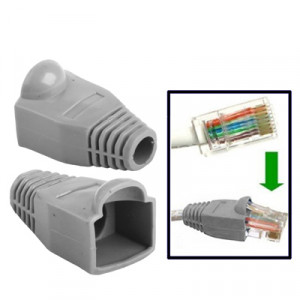 500 pcs câble réseau couvre-bouchon pour RJ45, gris S5716H360-20