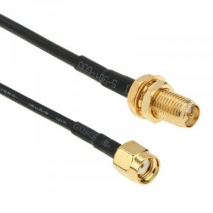 2.4GHz sans fil RP-SMA mâle à femelle (178 antenne haute fréquence câble d'extension), longueur: 6m (noir) S2082077-20