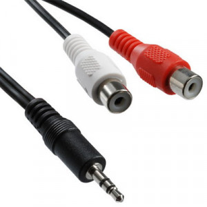 2 RCA Femelle à 3.5 MM Câble Jack Audio Y, Longueur: 20cm S20959962-20