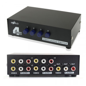 4 ports Entrée 1 Sortie Audio Vidéo AV RCA Box S409701982-20