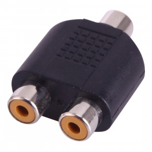 RCA Femelle à 2 RCA Adaptateur Femelle (Noir) SR12081936-20