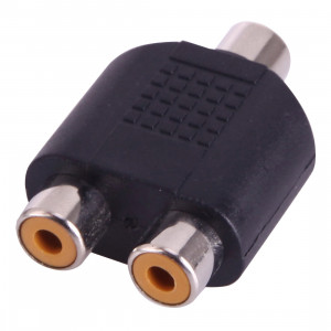 Adaptateur RCA Femme à 2 Adaptateur RCA Femme (Noir) SH20821494-20