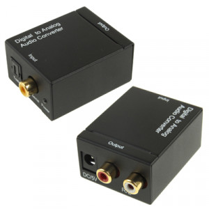 Convertisseur audio numérique coaxial Toslink vers analogique RCA (noir) SD1219170-20