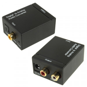 Convertisseur audio optique numérique coaxial Toslink vers RCA analogique (noir) SH2191321-20