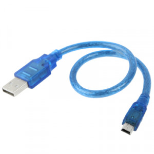 Câble adaptateur USB 2.0 AM à Mini USB mâle, Longueur: 30cm (Bleu) SC133334-20