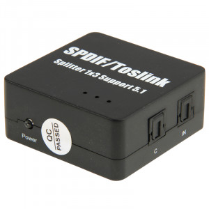 Amplificateur de puissance SPDIF / TOSLINK Amplificateur audio optique numérique Splitter 1x3 5.1 SH2202487-20