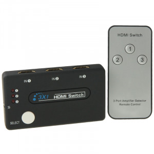 Mini sélecteur 3x1 HD 1080P HDMI V1.3 avec télécommande pour HDTV / STB / DVD / Projecteur / DVR SH5624717-20