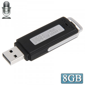 Enregistreur vocal USB + disque flash USB de 8 Go (noir) SH2642502-20
